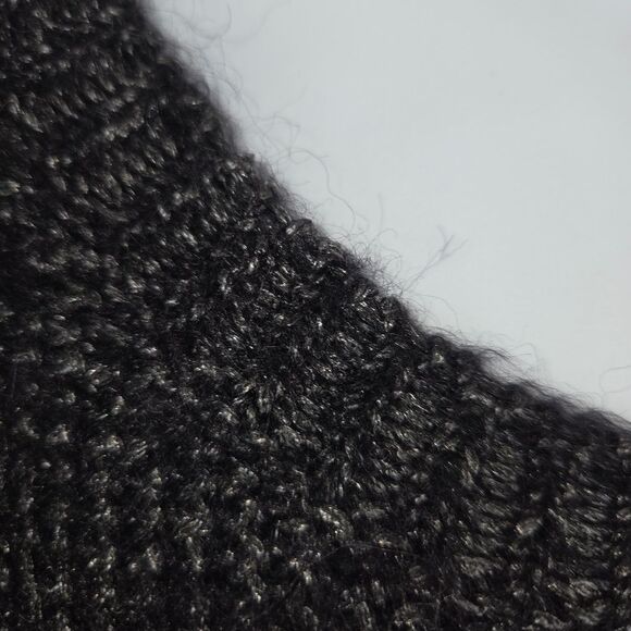 Eileen Fisher Black Gray Alpaca Mohair Blend Sweater Size Large - Picture 4 of 6
